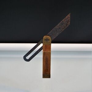 Vintage STANLEY No 25 Sliding T-Bevel 8" Wood Brass Handle Made In U.S.A